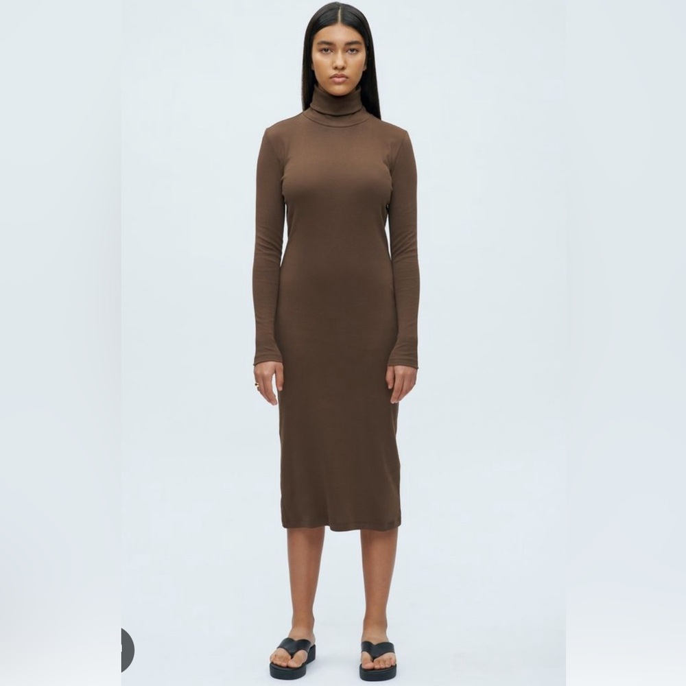 KOTN brown turtleneck dress - large